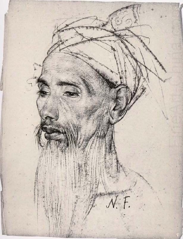 Old man head portrait, Nikolay Fechin